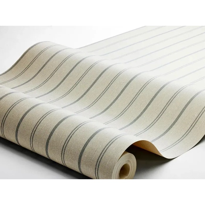 Papel pintado rayas lino gris y azul - Borastapeter Woodland 4719