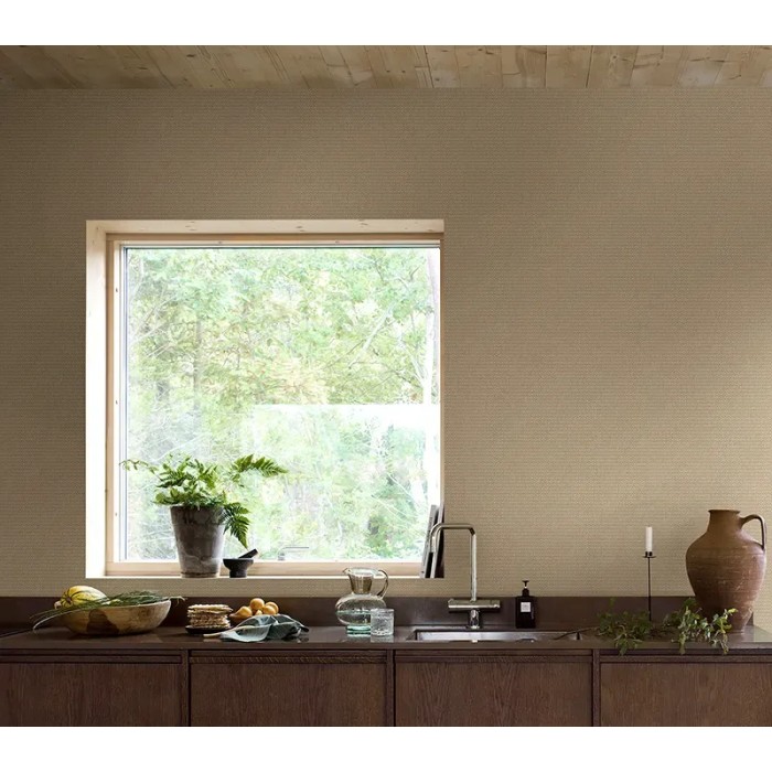 Papel pintado floral pequeño rústico amarillo ocre - Borastapeter Woodland 4721