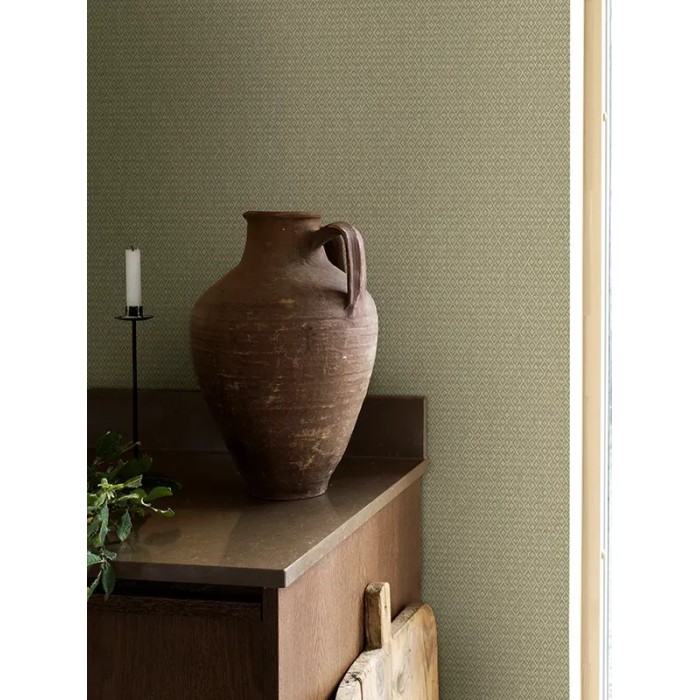 Borastapeter|Papier peint floral petit rustique vert sauge|Minimaliste