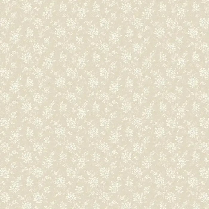 Borastapeter|Papel pintado floral vintage romántico beige y blanco|Papel Pintado