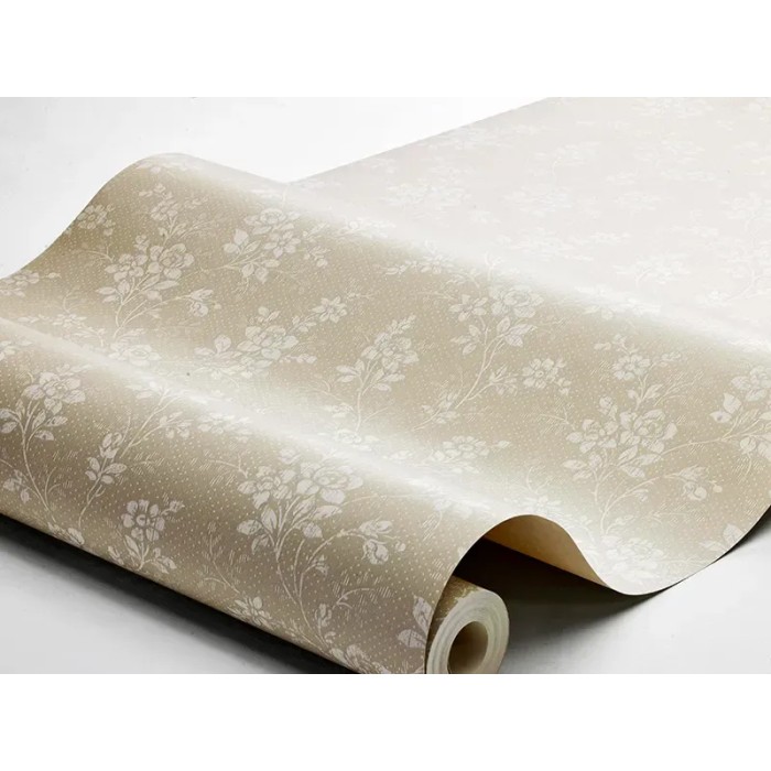 Borastapeter|Papel pintado floral vintage romántico beige y blanco|Papel Pintado