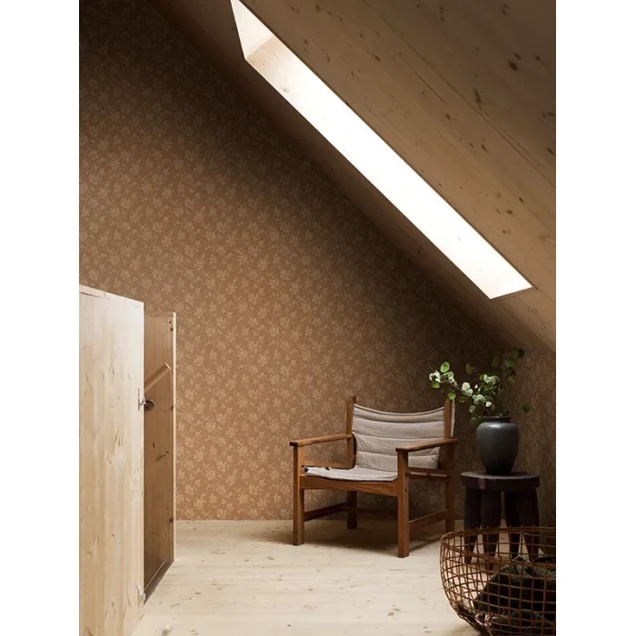 Borastapeter|Papel pintado floral vintage romántico rojo terracota|Papel Pintado