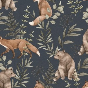 Casadeco|Kids wallpaper meadow flowers white and beige|Children's