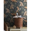 Borastapeter|Papier peint enfant forêt nordique bleu foncé brun|Enfants