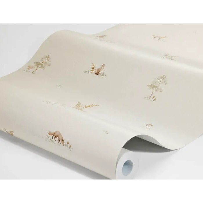Borastapeter|Kids wallpaper with little pastel foxes|Children's