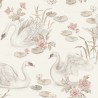 Borastapeter|Papier peint enfant cygnes romantiques rose brun|Enfants