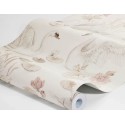 Borastapeter|Papel pintado infantil cisnes romántico rosa y marrón|Infantil