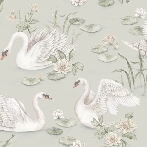 Casadeco|Kids wallpaper forest trees white and beige|Children's