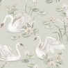 Borastapeter|Papier peint enfant cygnes vert blanc|Jeunesse