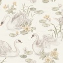 Borastapeter|Wallpaper kids swans yellow and green|Youth Style