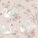 Borastapeter|Wallpaper kids swans pink white and brown|Youth Style