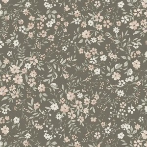 Papeldecor|Premium-Tapete Blau mit Blumenranke, ideal fürs Schlafzimmer|Tapeten