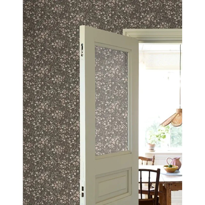 Borastapeter|Tapete Kinder dicht floral braun pudrig rosa|Tapeten