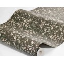 Borastapeter|Papel pintado infantil floral denso marrón y rosa empolvado|Papel Pintado