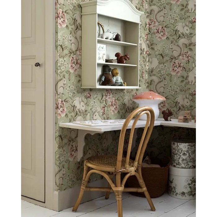 Borastapeter|Papier peint enfant forêt magique vert rose|Enfants