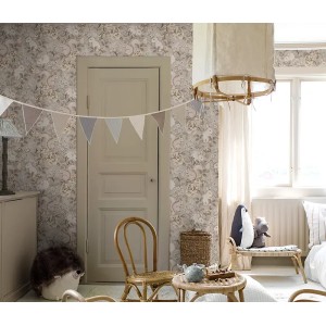 As Creation|Pink children's wallpaper with forest animals|Children's 2