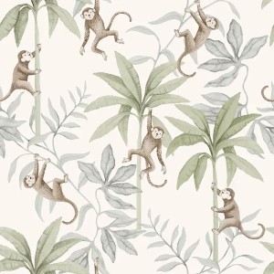 Marburg|Wallpaper floral watercolor green leaves|Youth Style