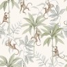 Borastapeter|Papier peint enfant jungle avec singes|Jeunesse