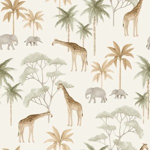 Cristiana Masi|Papel pintado infantil arcoíris Beige suave|Infantil