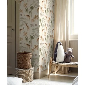 Caselio|Modern wallpaper with artistic mosaic in lilac and brown|Youth Style 2
