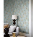 Borastapeter|Wallpaper floral Valborg sky blue and yellow|Wallpaper