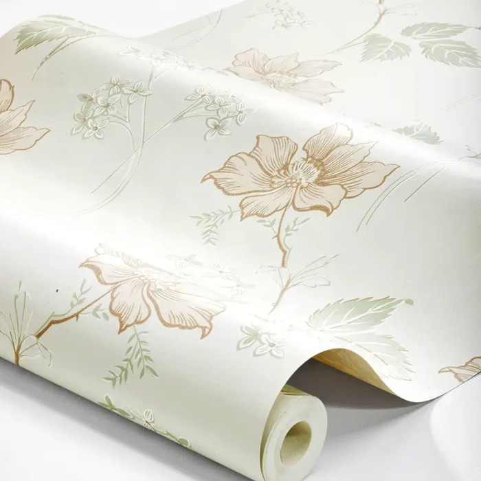 Borastapeter|Papier peint floral Valborg gris doux rose pastel|Papier Peint