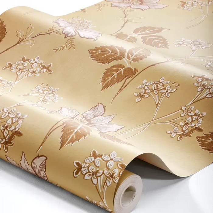 Borastapeter|Wallpaper floral Valborg ochres and pinkss|Wallpaper