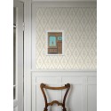 Borastapeter|Tapete vintage Signe hellblau eierschalengold|Rhombus