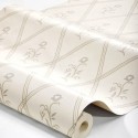 Borastapeter|Wallpaper vintage Signe light blue and eggshell gold|Rhombus
