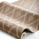 Borastapeter|Tapete vintage Signe dunkelbraun beige|Rhombus