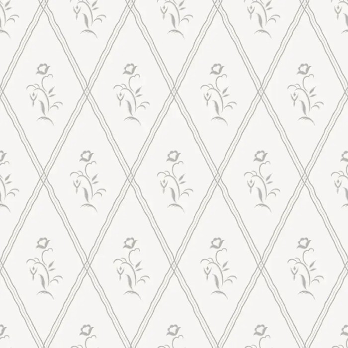 Borastapeter|Papel pintado vintage Signe gris y blanco clásico|Rombos