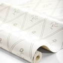 Borastapeter|Papier peint vintage Signe gris blanc classique|Losanges