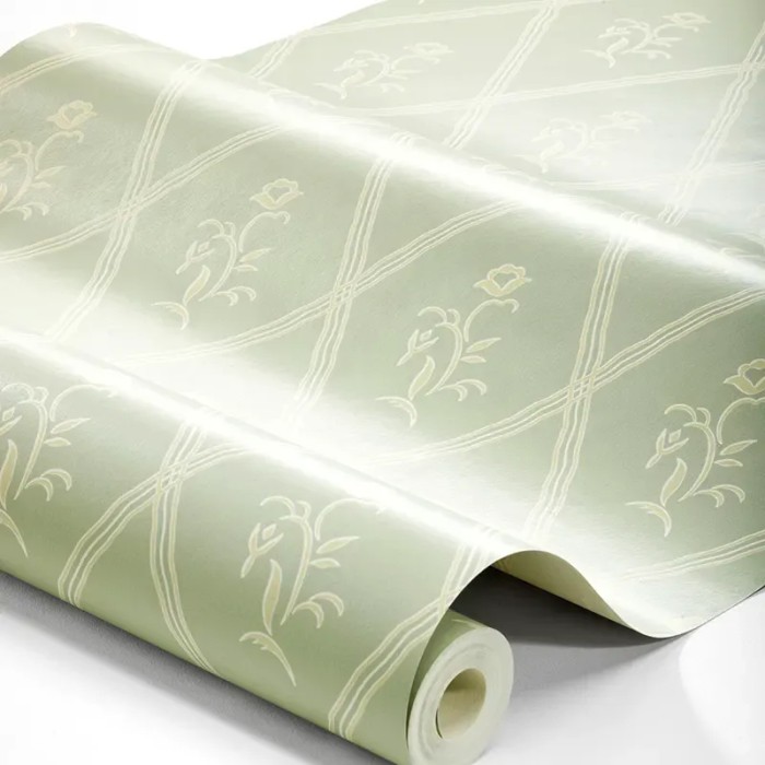 Borastapeter|Tapete vintage Signe lindgrün gelbgrün|Tapeten