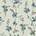 Borastapeter|Papier peint floral Vera bleu brumeux brun bleu sarcelle|Papier Peint
