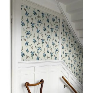 As Creation|Wallpaper vintage damask flowers beige blue|Wallpaper 2