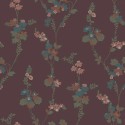Borastapeter|Wallpaper floral Vera burgundy with red pink green and turquoise|Wallpaper