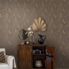 Borastapeter|Papier peint floral Elsie brun foncé motif doré|Papier Peint