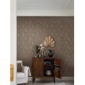 Borastapeter|Papier peint floral Elsie brun foncé motif doré|Papier Peint