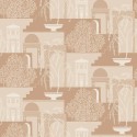 Borastapeter|Wallpaper geometric Mimi sand tones and apricot pink|Figurative