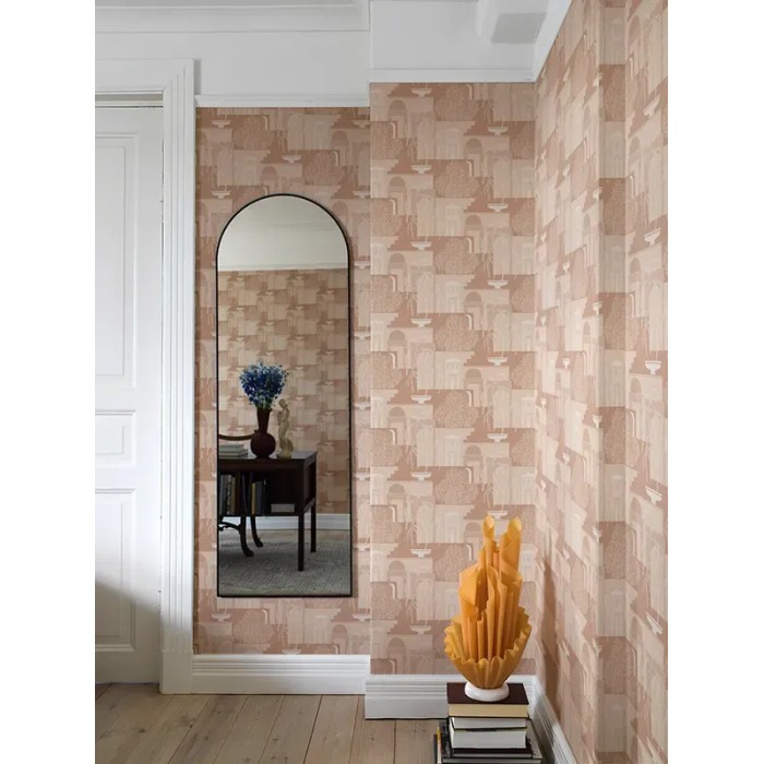 Borastapeter|Tapete geometrisch Mimi Sandtöne apricotrosa|Figurative