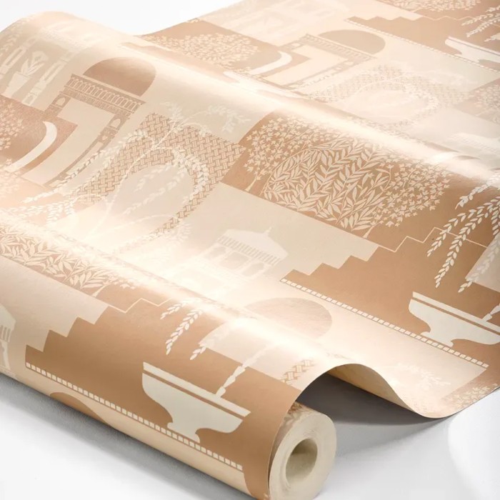 Borastapeter|Papel pintado geométrico Mimi tonos arena y rosa albaricoque|Figurativo