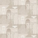 Borastapeter|Tapete geometrisch Mimi beige gedämpft grau|Art Deco