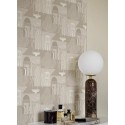 Borastapeter|Papier peint géométrique Mimi beige gris atténué|Art Déco