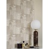 Borastapeter|Papier peint géométrique Mimi beige gris atténué|Art Déco