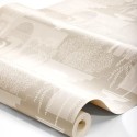 Borastapeter|Papier peint géométrique Mimi beige gris atténué|Art Déco