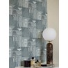 Papel pintado geométrico Mimi gris azul y blanco gris - Borastapeter Swedish Grace 5518