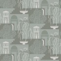 Borastapeter|Wallpaper geometric Mimi cool green and light grey|Figurative