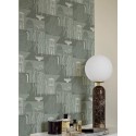 Borastapeter|Papel pintado geométrico Mimi verde frío y gris claro|Figurativo