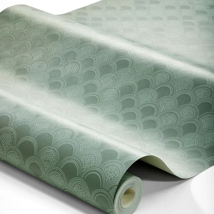 Borastapeter|Wallpaper geometric Birgit muted green tone on tone|Romantic