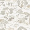 Borastapeter|Papier peint Diana blanc gris beige cerfs|Figuratif